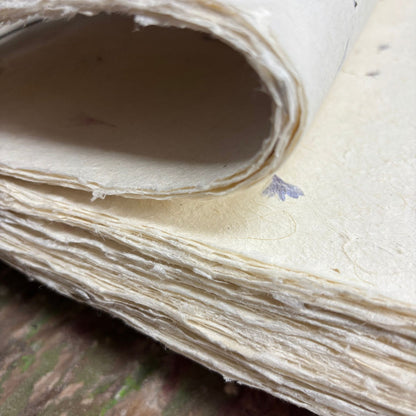 Papier cadeau artisanal Lokta - Bleuet