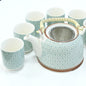 Teapot set - Green mosaic