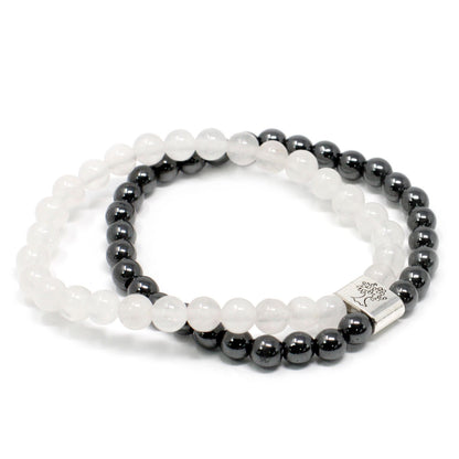 Magnetic Gemstone Bracelet - White Quartz