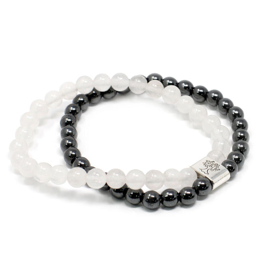 Magnetic Gemstone Bracelet - White Quartz