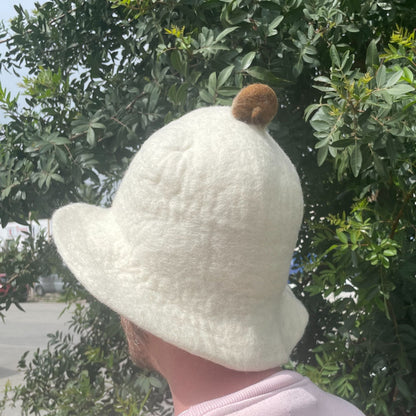 Felt sauna hat - Natural