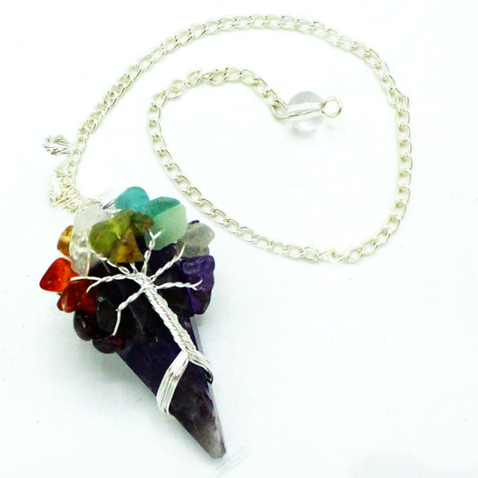 Magic Pendulum - Seven Chakras - Amethyst