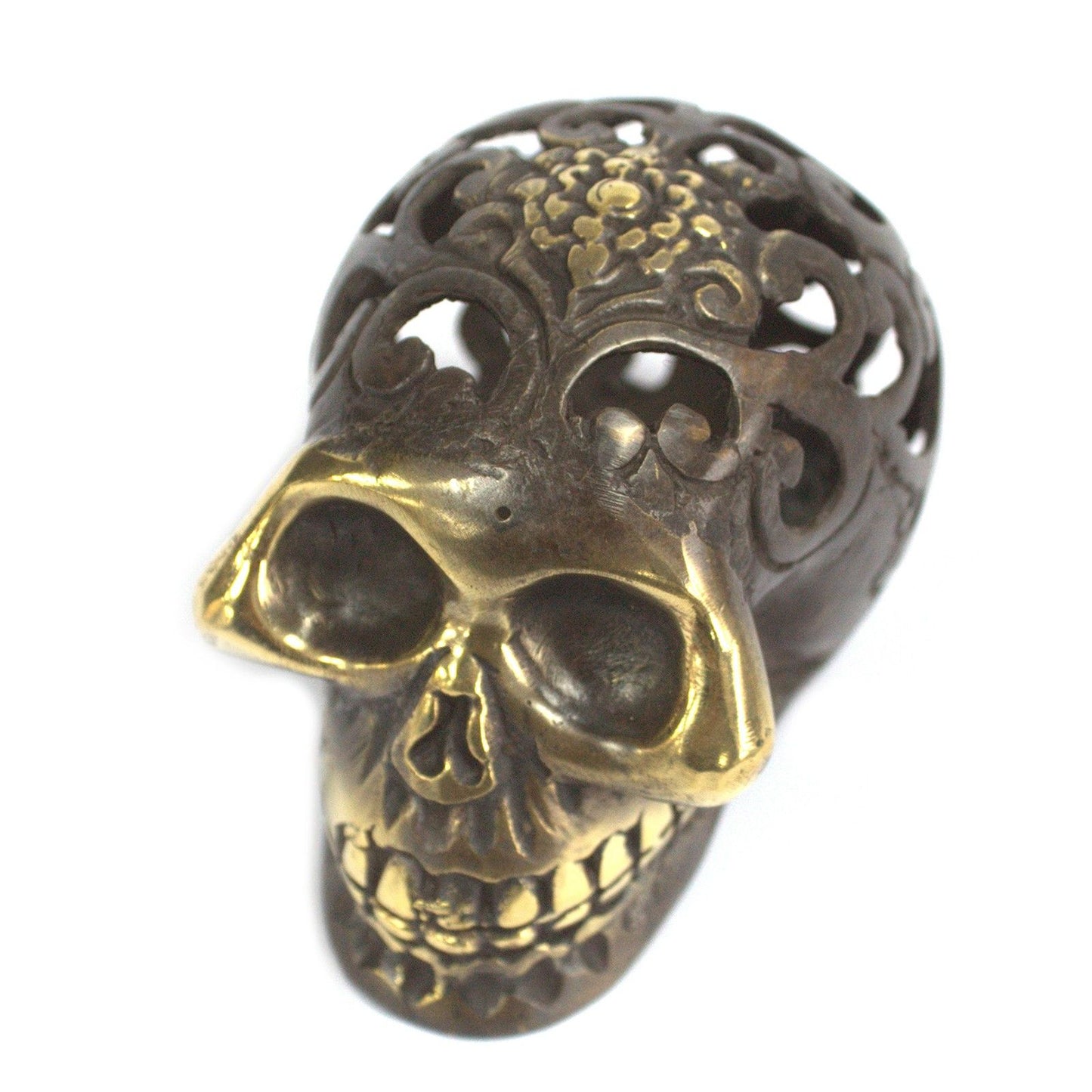 Vintage Brass Skull - Medium