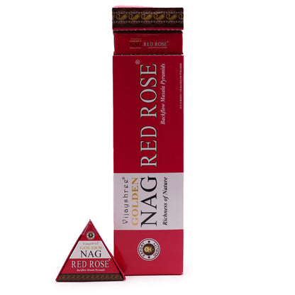 Nag Gold Jumbo Incense Cones - Red Rose Reflux 42g