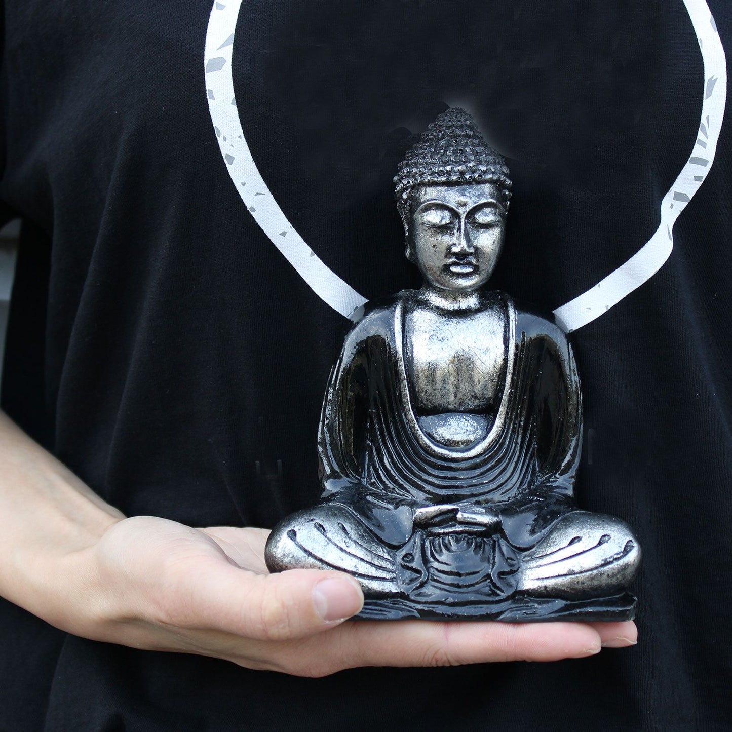Buddha Gris y Negro - Med