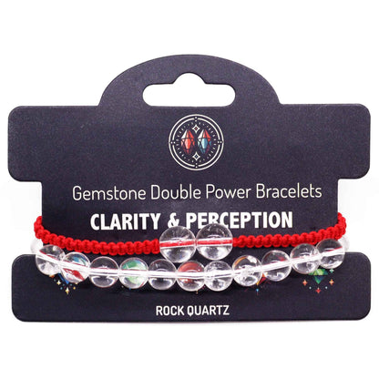 Double Power Gemstone Bracelets - Rock Quartz