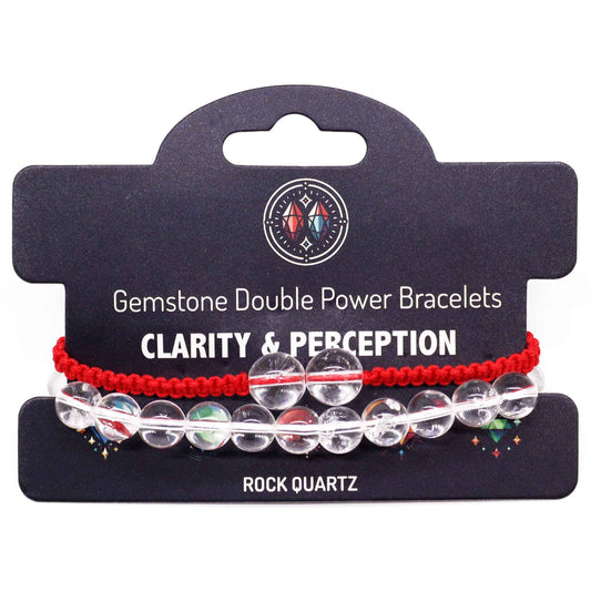 Double Power Gemstone Bracelets - Rock Quartz