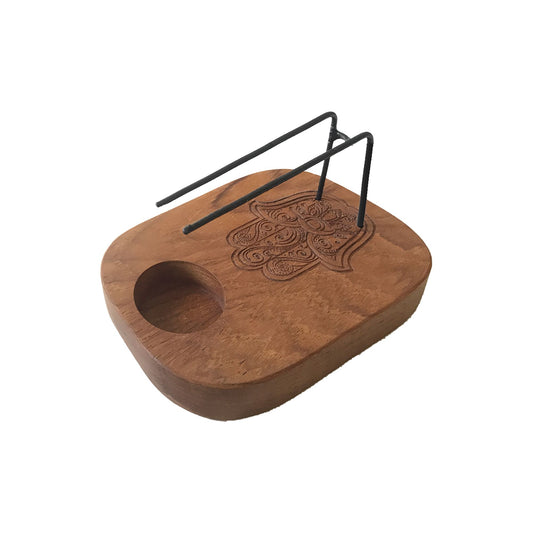 Palo Santo Warmer - Teak Wood - Hamsa Design