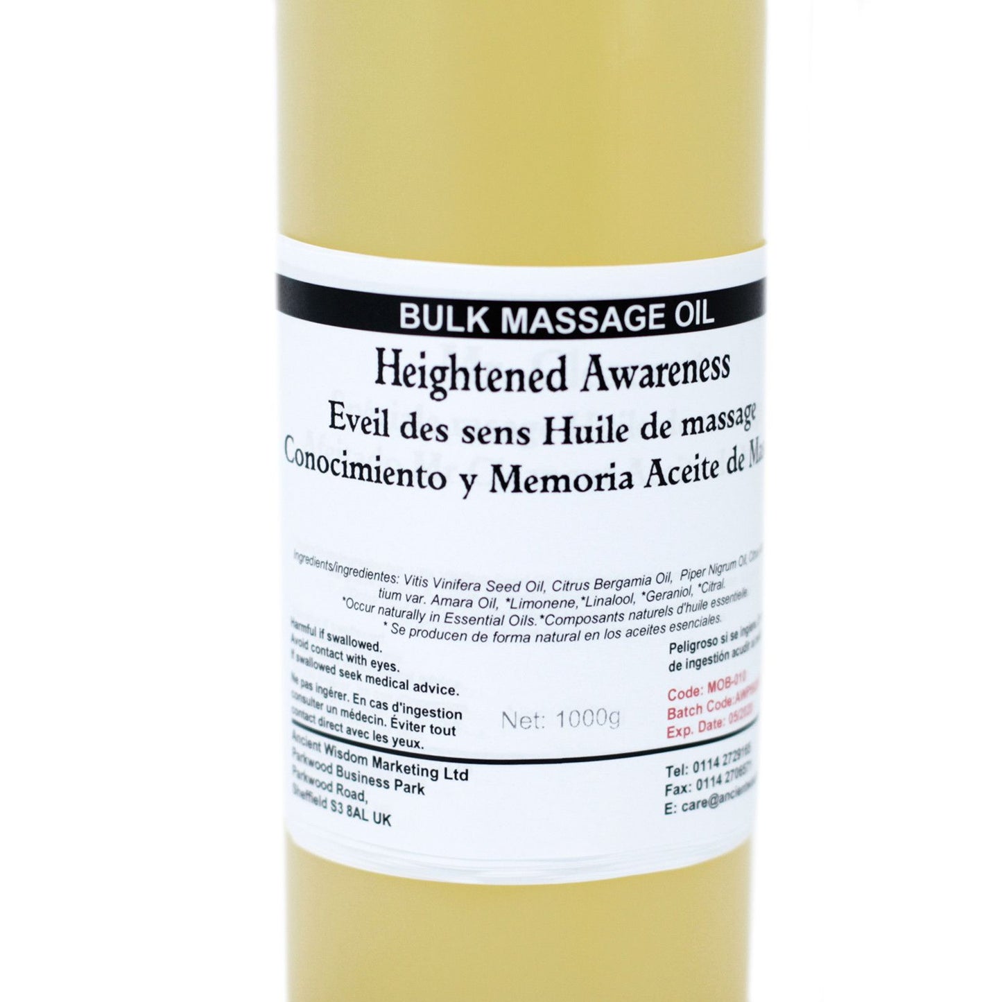 Aceite de Masaje 1kg - Conocimiento y Memoria