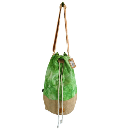 100% Natural Backpack - Green Wash Effect - Tree of Life