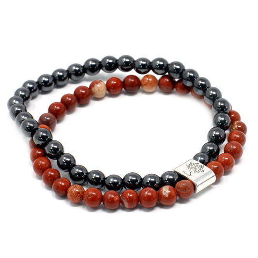 Magnetic Gemstone Bracelet - Red Stone