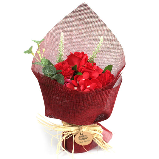 Soap Flower Bouquet - red