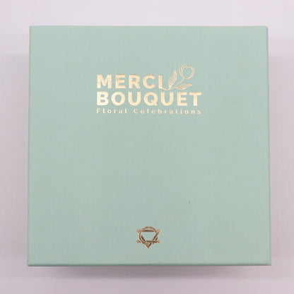 Caja Cuadrada flores - Celebraciones de Primavera - Amarillo y Verdes