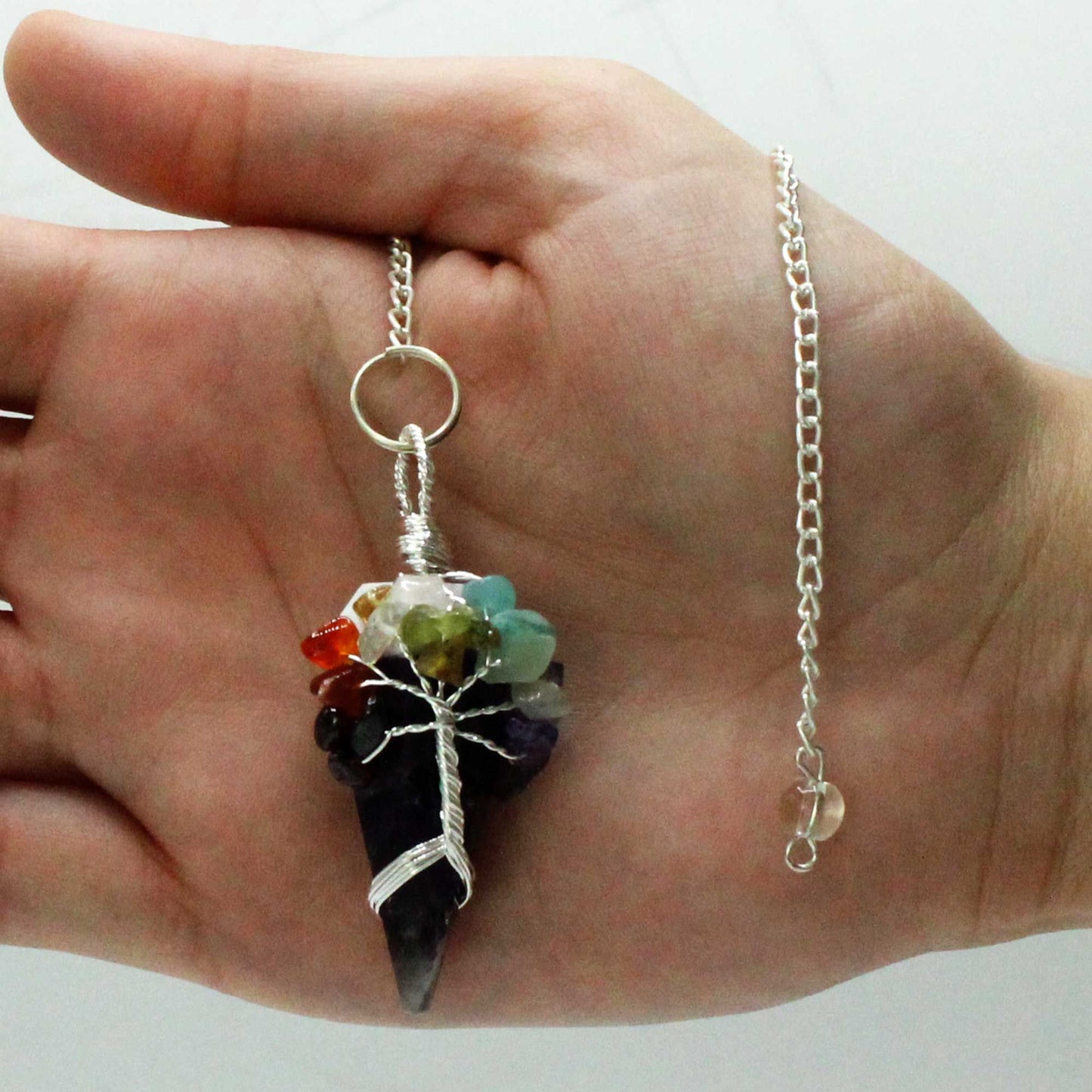 Magic Pendulum - Seven Chakras - Amethyst