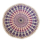 Pequeño Mandala Redondo de Algodón (130 cm) - Púrpuras del pavo real