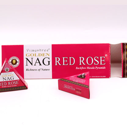 Nag Gold Jumbo Incense Cones - Red Rose Reflux 42g