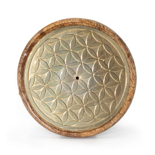 Oro sobre madera de mango - Flor de la vida