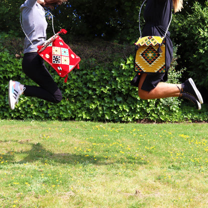 Bolsa Kilim Messenger Festival amarilla