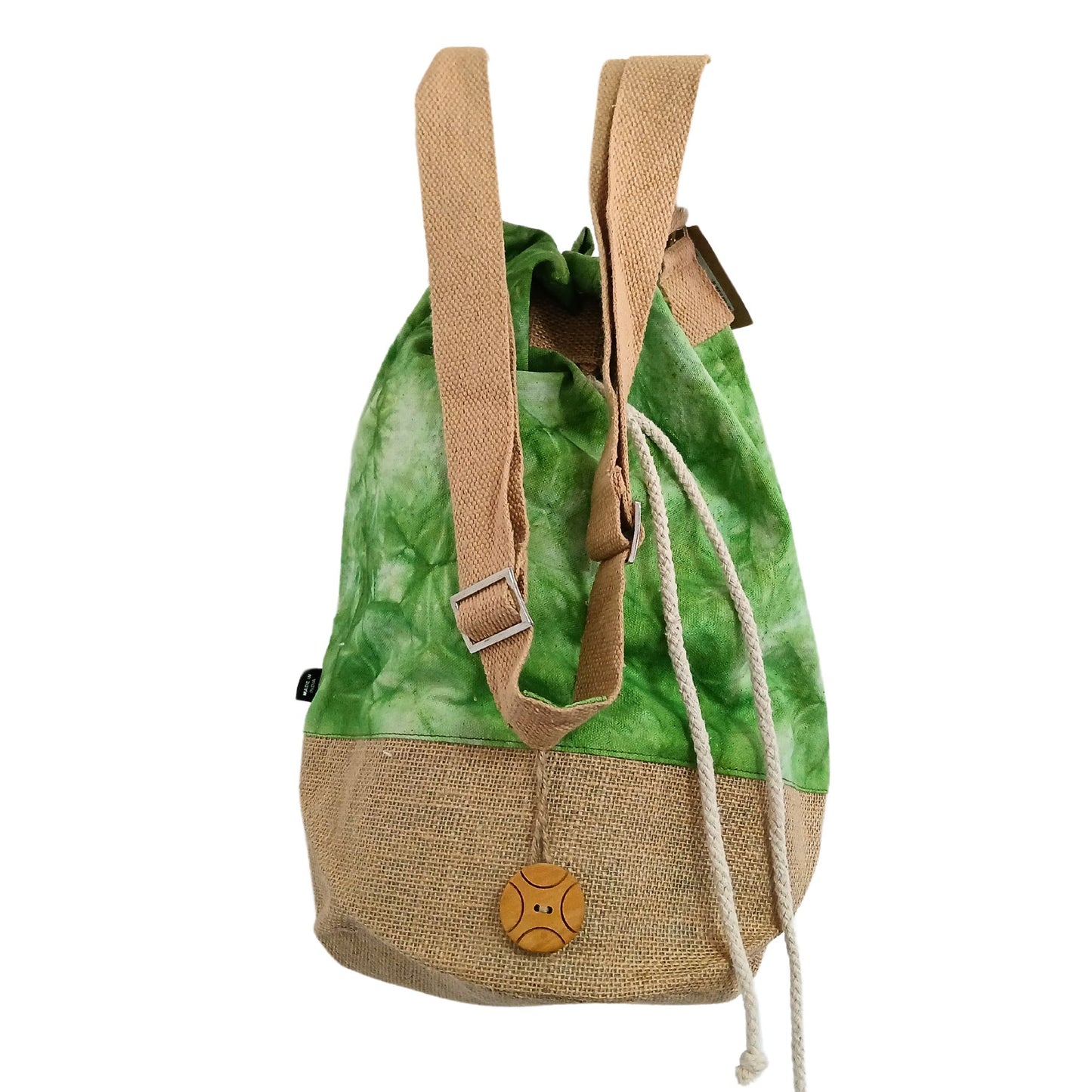 100% Natural Backpack - Green Wash Effect - Tree of Life