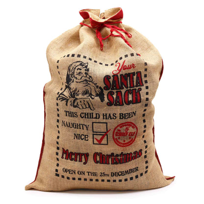 Santa jute sacks - This child has been... good!
