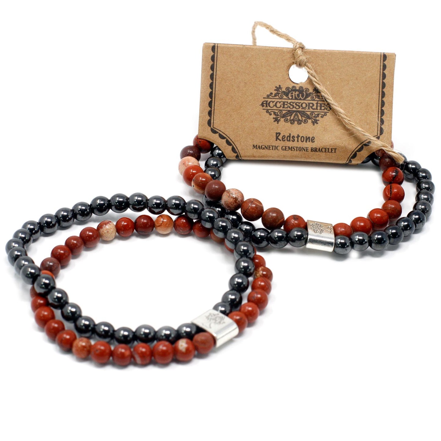 Magnetic Gemstone Bracelet - Red Stone