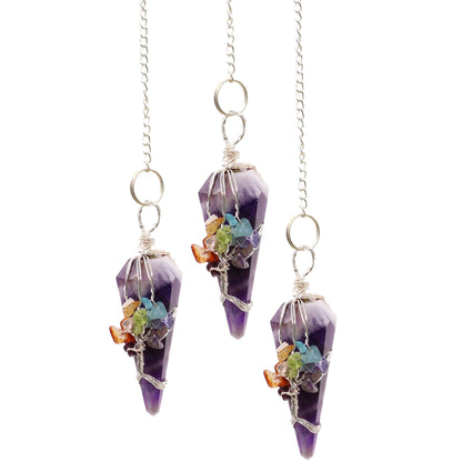 Magic Pendulum - Seven Chakras - Amethyst