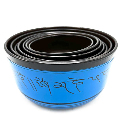 Large set of seven Tibetan singing bowls for chakras (19.5-35 cm)