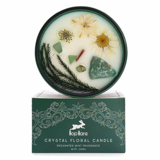 Hop Hare Crystal Magic Flower Candle - Wizard