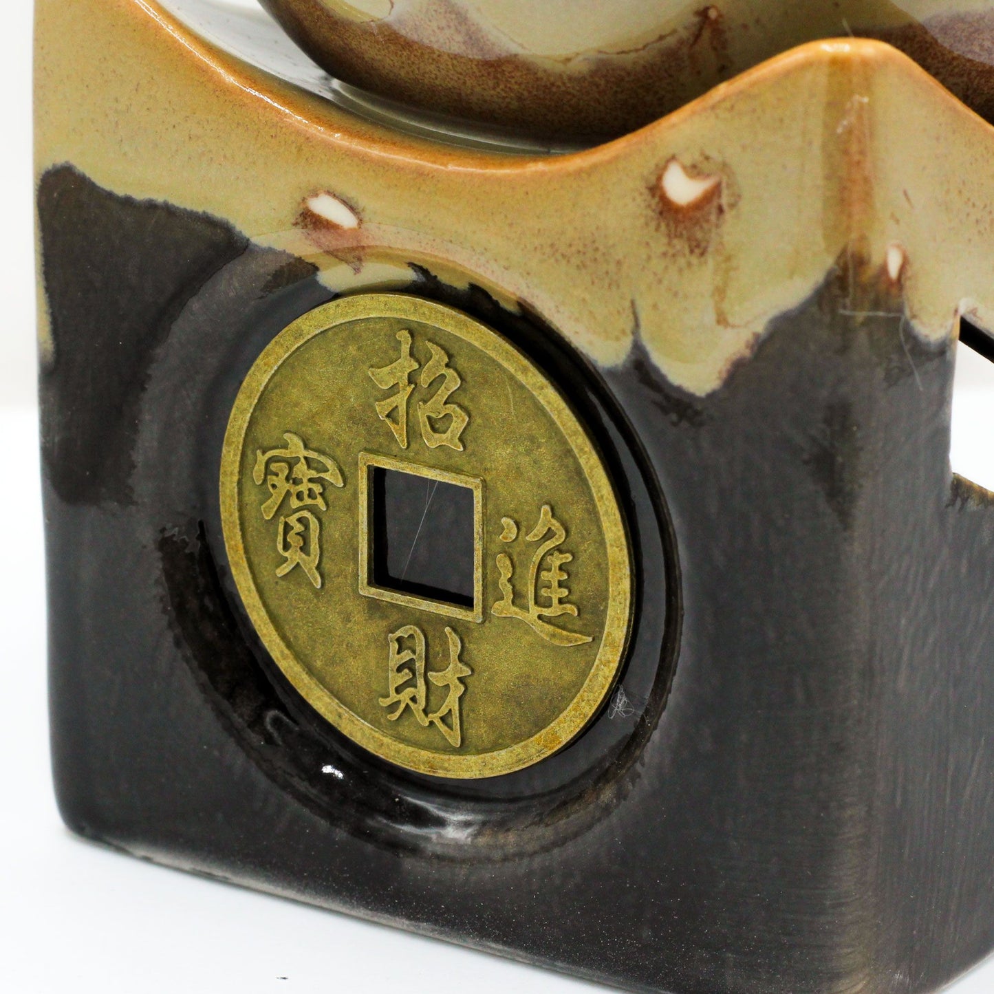 Large Oil Burner Lucky Coin - Brown