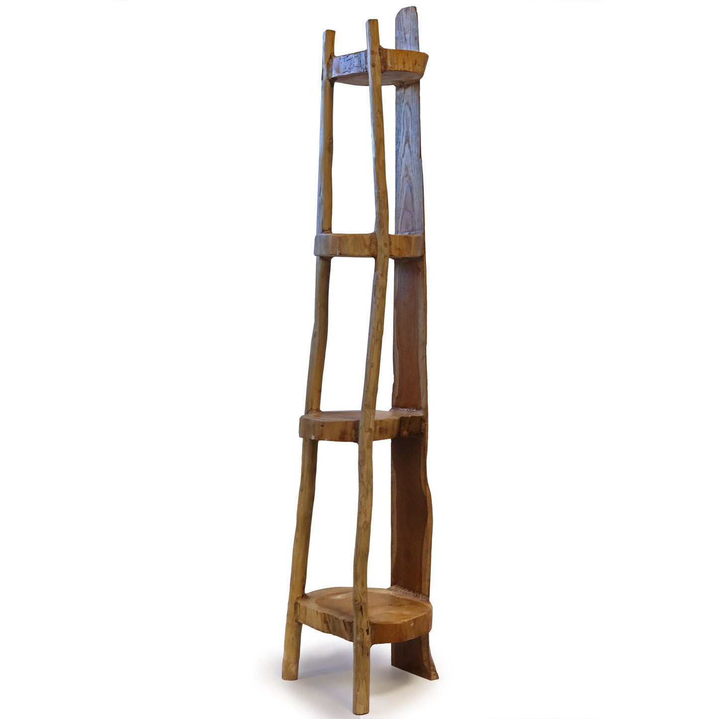 Corner Unit 4 Shelves Natural Teak - 135cm height