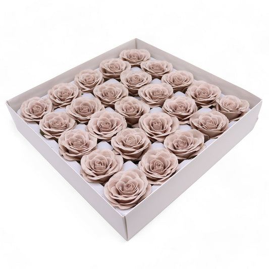 Flor de Jabón Artesanal - Grande Vintage Rose -  Beige