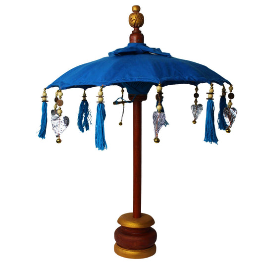 Bali Home Decor Parasol - Cotton - Blue - 40cm
