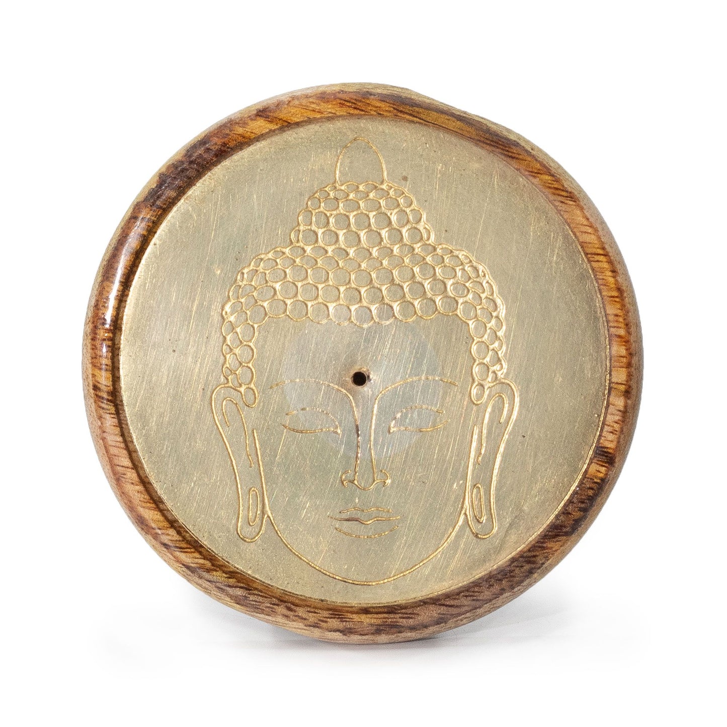 Oro sobre madera de mango - Cabeza de Buda