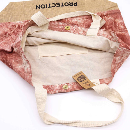 Sac entièrement naturel - Terre cuite - Hamsa - Protection