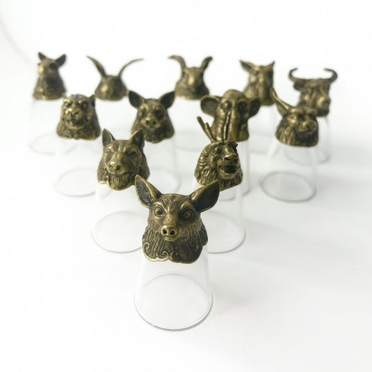 Verres à liqueur Bottom Up (25 ml) - Forêt et créatures mystiques - Bronze antique
