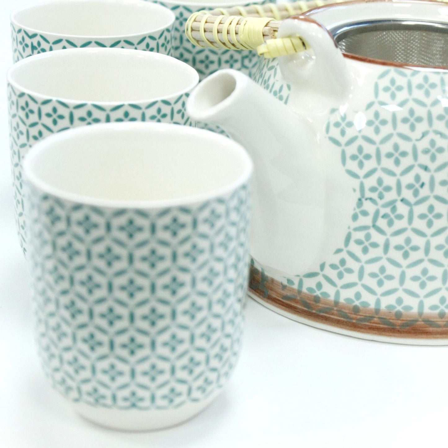 Teapot set - Green mosaic