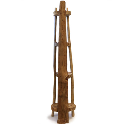 Corner Unit 4 Shelves Natural Teak - 135cm height