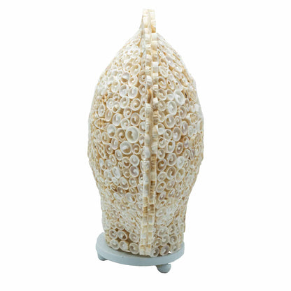 Lámpara Boho de Conchas Marinas - Concha Redonda Grande  - 30 cm