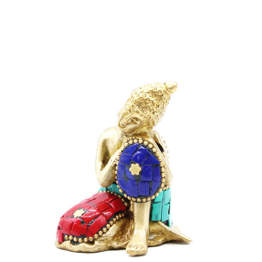 Figura de Buda de Latón - Cabeza Gr- 11.5 cm