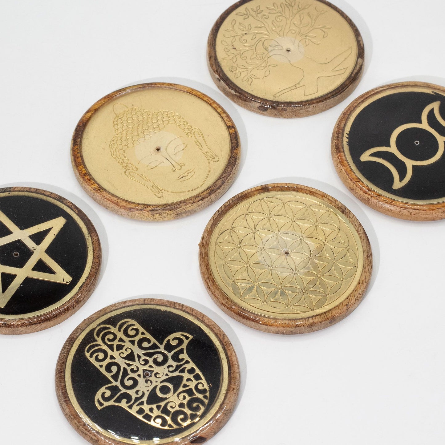 Gold and black on mango wood - Pentagon