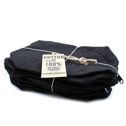 Neceser de algodón negro 10 oz - bolso de luna