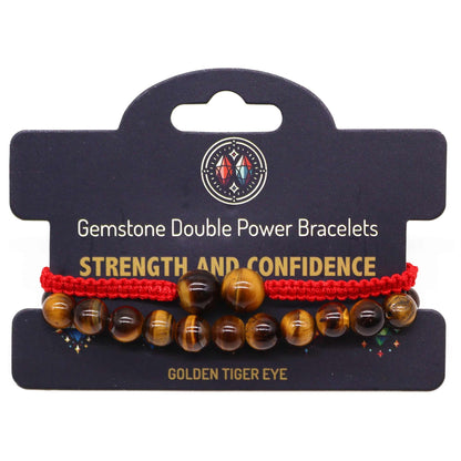 Double Power Gemstone Bracelets - Tiger's Eye
