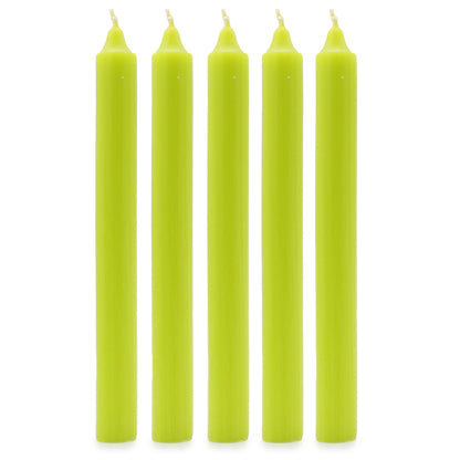 Velas a granel de color sólido - Verde lima rústico - Paquete de 10