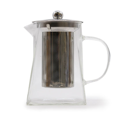 Théière en verre avec infuseur - Forme tour - 780 ml
