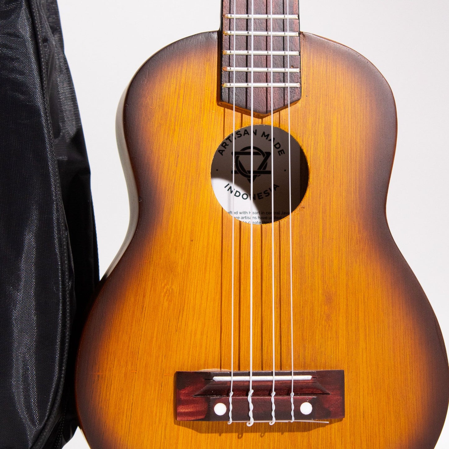Handcrafted Ukulele - Orange Sunburst Finish (4 Strings)
