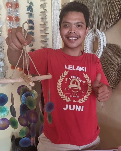 Carillón de madera flotante - Azul