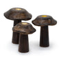 Set of 3 Flat Cone Incense Mushrooms (13cm 12cm 11cm)