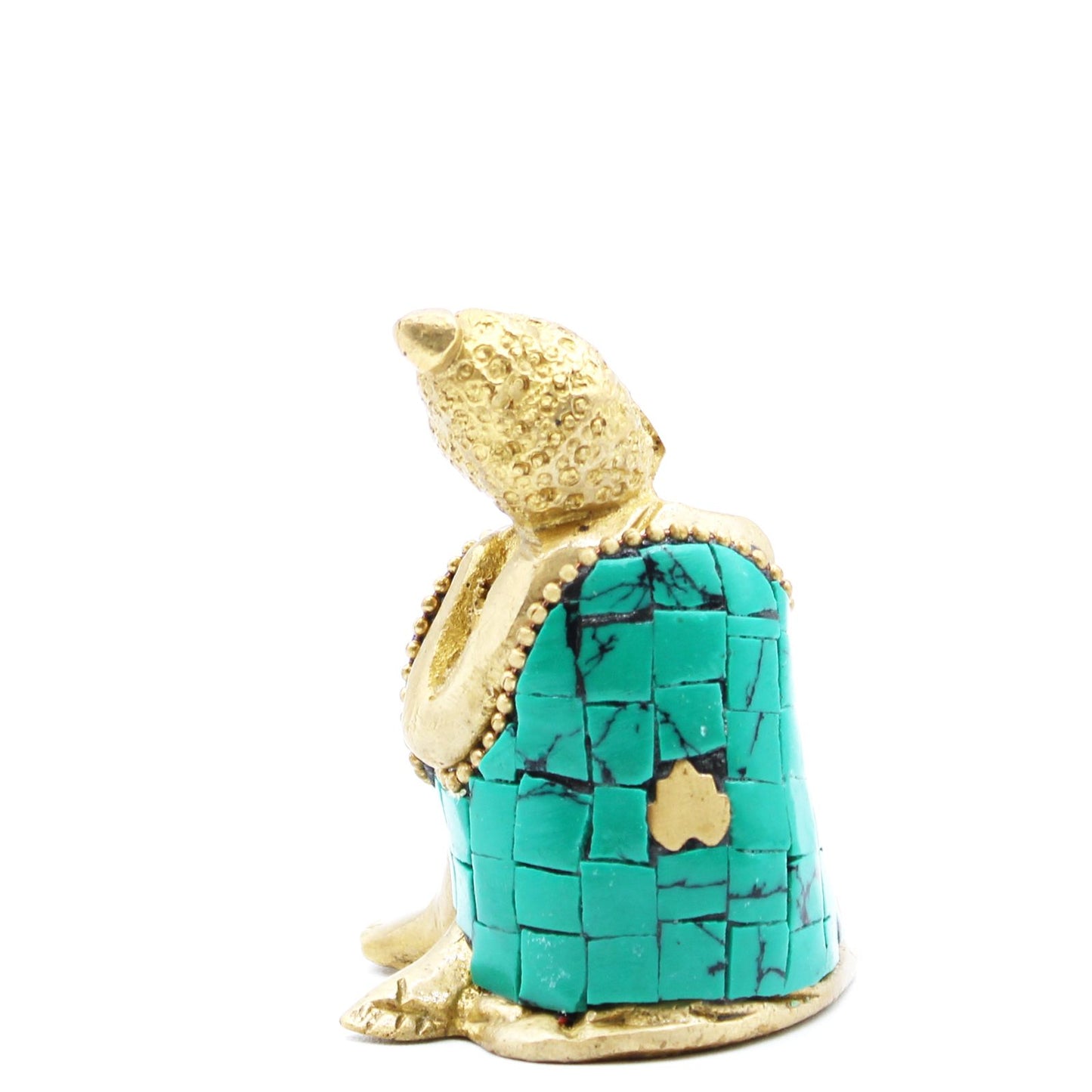 Figura de Buda de Latón - Cabeza Gr- 11.5 cm