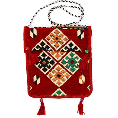 Bolso bandolera rojo Kilim Festival