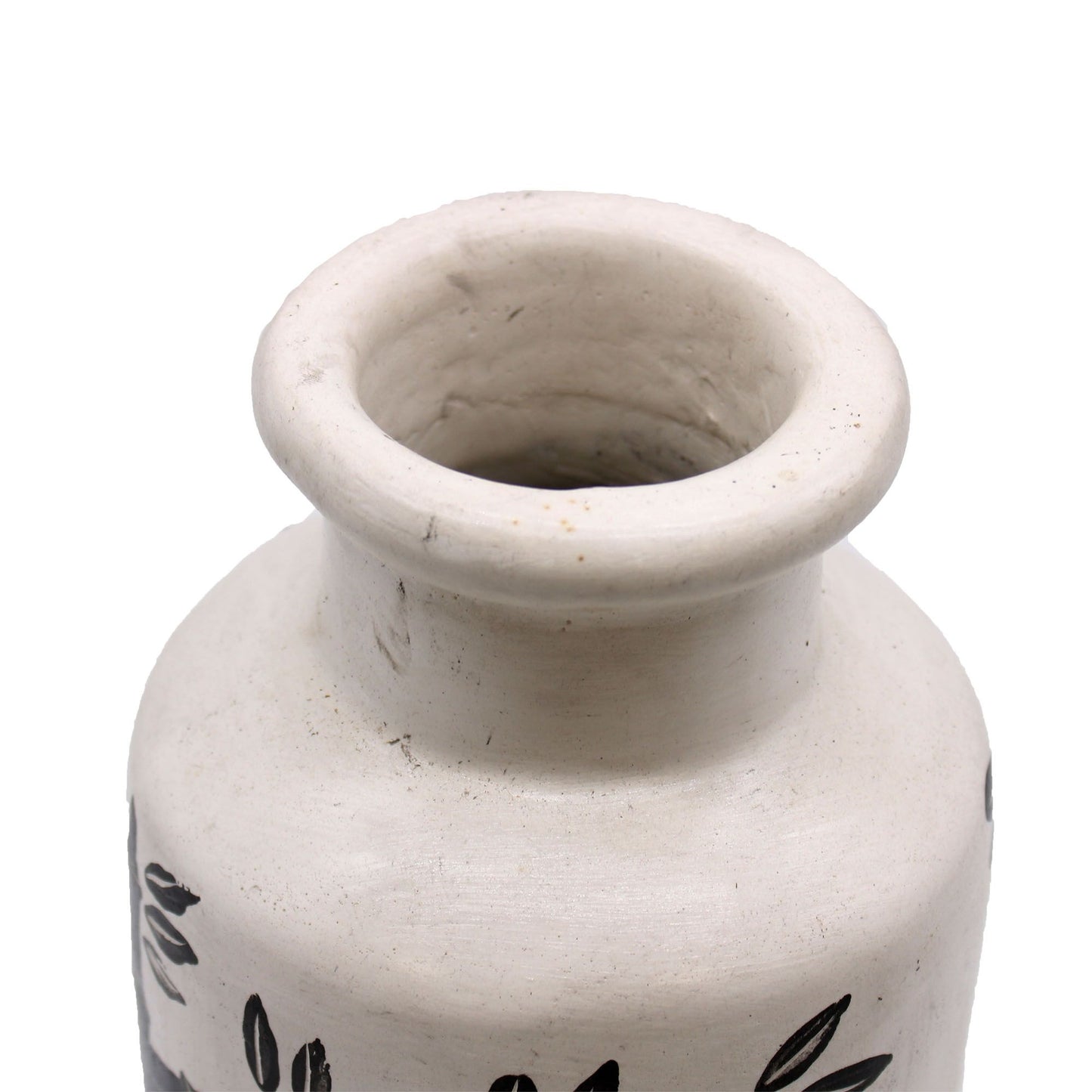 Retro Ceramic Vase with Bamboo Motif - Natural